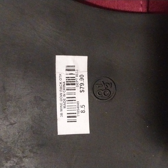 Wine Bow back knee high boots - Picture 3 of 3